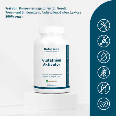 Sie sehen eine Packung NatuGena GlutathionAktivator Kapseln, Produktbild: 03 NatuGena GlutathionAktivator Kapseln, A-Nr.: 5699186 - 03
