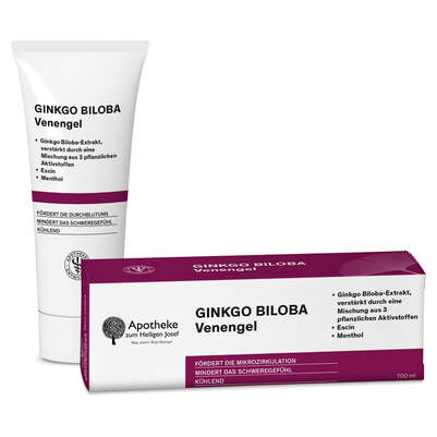 Sie sehen eine Packung Unifarco Venengel mit Ginkgo Biloba 100ml, Produktbild: 01 Unifarco Venengel mit Ginkgo Biloba 100ml, A-Nr.: 8039757 - 01