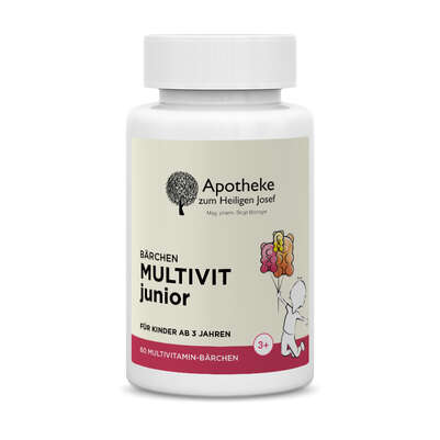 Sie sehen eine Packung Unifarco Multivit Bärchen Junior 60 St., Produktbild: 01 Unifarco Multivit Bärchen Junior 60 St., A-Nr.: 8060881 - 01