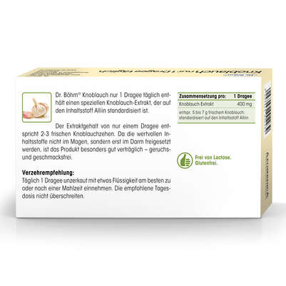 Dr. Böhm Knoblauch nur 1 Dragee täglich, A-Nr.: 2552442 - 06