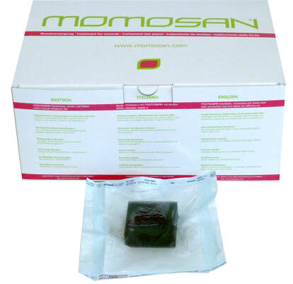 MOMOSAN-schwarz steril Woundcleaner VETERINÄR 5x5x2cm, 30 Stück, A-Nr.: 5959262 - 02