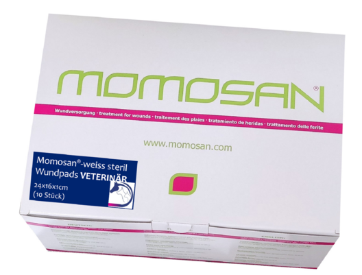 MOMOSAN-weiss steril Wund-Pads VETERINÄR 24x16x1cm 10 Stück, A-Nr.: 5959316 - 01