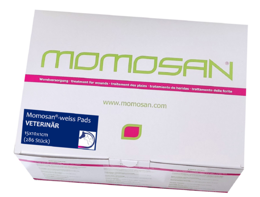 MOMOSAN-weiss Pads VETERINÄR 15x10x1cm, 286 Stück, A-Nr.: 5956068 - 01