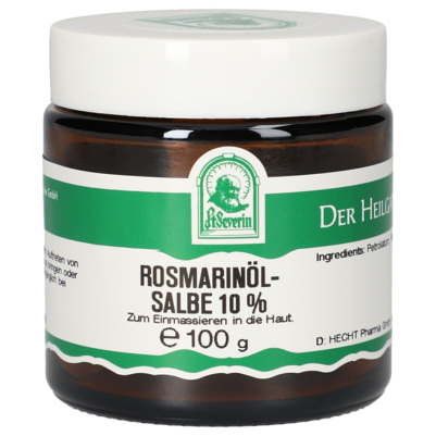 Sie sehen eine Packung ROSMARINÖLSALBE 10% 100 G, Produktbild: 01 ROSMARINÖLSALBE 10% 100 G, A-Nr.: 5072487 - 01