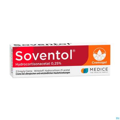 Soventol Hydrocortisonacetat Creme 0,25% 20g, A-Nr.: 5518701 - 04