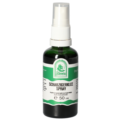 Sie sehen eine Packung SCHABZIGERKLEE SPRAY 50 ML, Produktbild: 01 SCHABZIGERKLEE SPRAY 50 ML, A-Nr.: 5832604 - 01