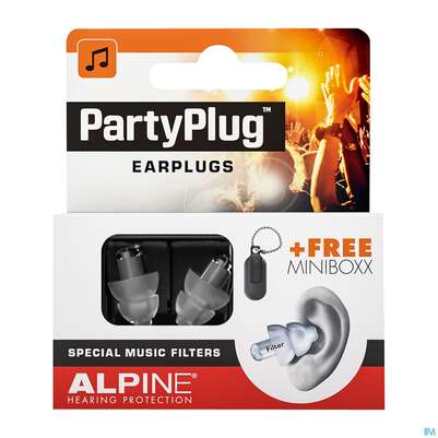 Sie sehen eine Packung Ohrenschutz Alpine Hearing Protection Partyplug 2st, Produktbild: 02 Ohrenschutz Alpine Hearing Protection Partyplug 2st, A-Nr.: 3796287 - 02