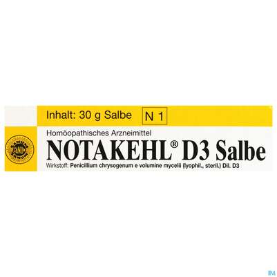 Sie sehen eine Packung Notakehl Salbe D3 30g, Produktbild: 02 Notakehl Salbe D3 30g, A-Nr.: 2417112 - 02