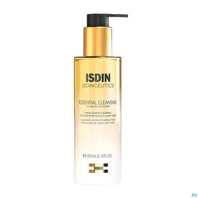 Sie sehen eine Packung Isdin Isdinceutics Essential Cleansing 200ml, Produktbild: 05 Isdin Isdinceutics Essential Cleansing 200ml, A-Nr.: 5612802 - 05