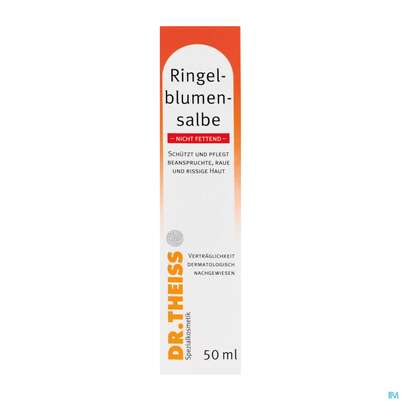 Sie sehen eine Packung Ringelblumen Salbe Dr.theiss Nicht Fettend 50ml, Produktbild: 02 Ringelblumen Salbe Dr.theiss Nicht Fettend 50ml, A-Nr.: 3109401 - 02