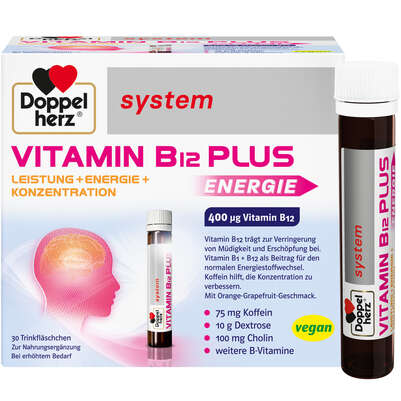 Doppelherz system VITAMIN B12 PLUS - LEISTUNG + ENERGIE + KONZENTRATION, A-Nr.: 3998909 - 01