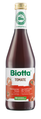 Sie sehen eine Packung Biotta Bio -Tomaten Saft, 500 ml, Produktbild: 01 Biotta Bio -Tomaten Saft, 500 ml, A-Nr.: 4248518 - 01
