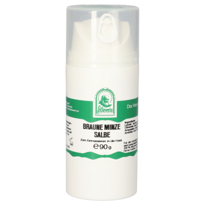 Sie sehen eine Packung BRAUNE MINZE SALBE 90 G, Produktbild: 01 BRAUNE MINZE SALBE 90 G, A-Nr.: 5831214 - 01