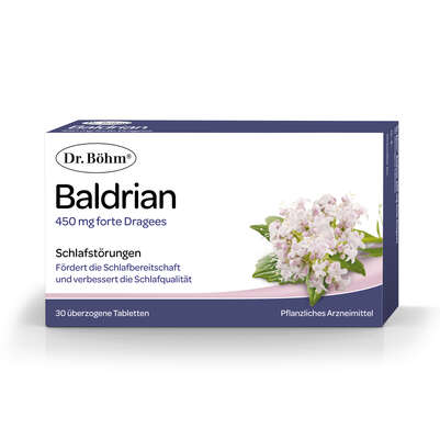 Sie sehen eine Packung Dr. Böhm® Baldrian, Produktbild: 01 Dr. Böhm® Baldrian, A-Nr.: 6057432 - 01