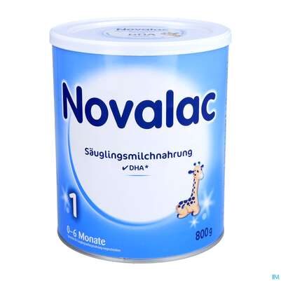 Sie sehen eine Packung Novalac 1 800g, Produktbild: 01 Novalac 1 800g, A-Nr.: 3030533 - 01