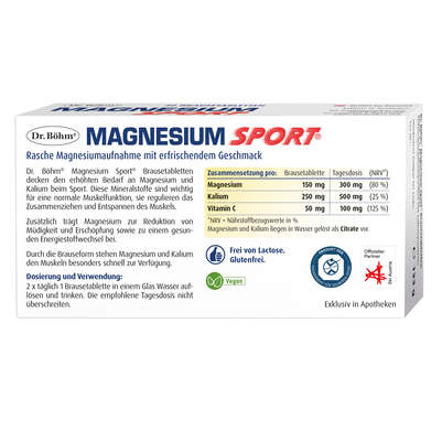Dr. Böhm Magnesium Sport Brausetabletten, A-Nr.: 2745709 - 06