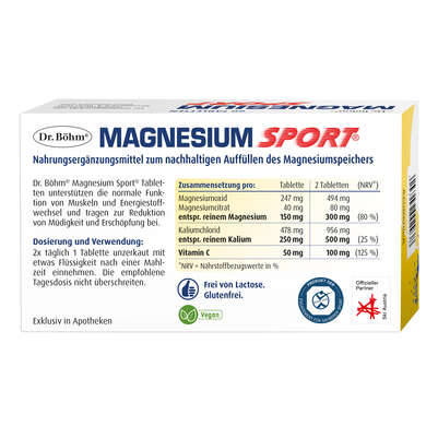 Dr. Böhm Magnesium Sport Tabletten, A-Nr.: 2682765 - 06