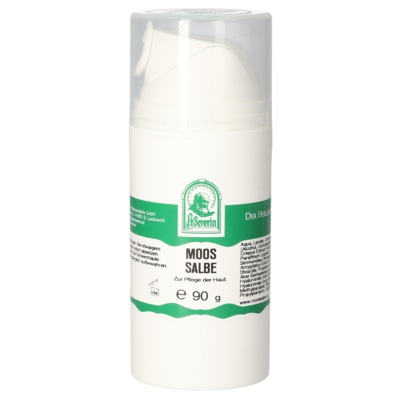 Sie sehen eine Packung MOOS SALBE 90 G, Produktbild: 01 MOOS SALBE 90 G, A-Nr.: 5758724 - 01