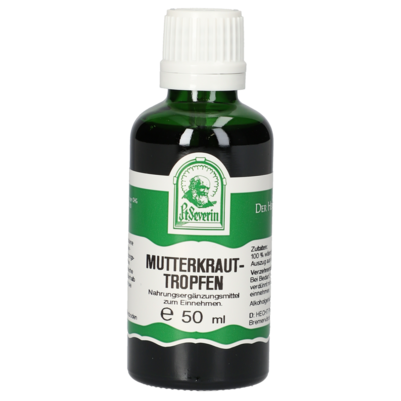 Sie sehen eine Packung MUTTERKRAUT TROPFEN 50 ML, Produktbild: 01 MUTTERKRAUT TROPFEN 50 ML, A-Nr.: 4800051 - 01