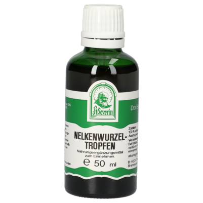 Sie sehen eine Packung NELKENWURZEL TROPFEN 50 ML, Produktbild: 01 NELKENWURZEL TROPFEN 50 ML, A-Nr.: 4484667 - 01