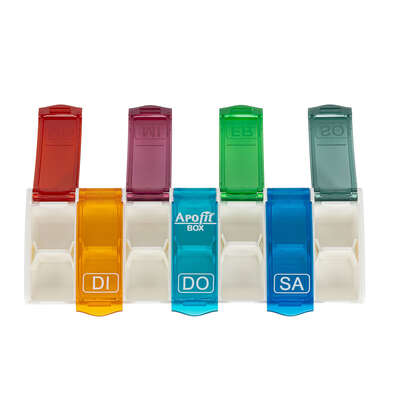 APOfit Wochendispenser 1 Dosierer Box bunt Fachteiler, A-Nr.: 6103468 - 02
