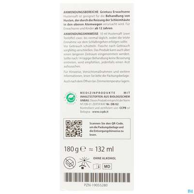 Hustensaft Aboca Grintuss Erwachsene Jugendliche Ab 12jahre 180g, A-Nr.: 5817504 - 04