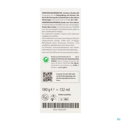 Hustensaft Aboca Grintuss Kinder Ab 1jahr 180g, A-Nr.: 5817510 - 03