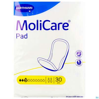 Sie sehen eine Packung Inkontinenz Molicare Pad Tropfen 3 30st, Produktbild: 01 Inkontinenz Molicare Pad Tropfen 3 30st, A-Nr.: 5930672 - 01