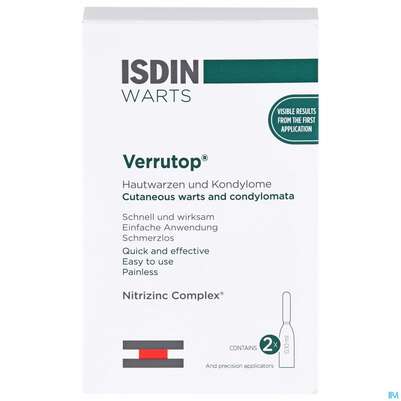 Isdin Verrutop Ampullen Warts 2u 100 Microl 2st, A-Nr.: 5160984 - 01