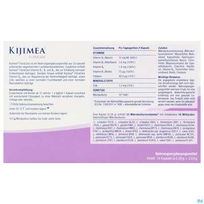 Sie sehen eine Packung Kijimea Kapseln Floracare 14st, Produktbild: 03 Kijimea Kapseln Floracare 14st, A-Nr.: 5950864 - 03