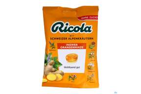 Ricola Zuckerfrei Ingwer Orangenminze Beute 75g, A-Nr.: 5627407 - 01