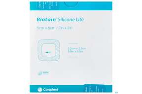 Schaumverband Biatain/steril Silikonhaftrand Lite 5x 5cm 3452 5st, A-Nr.: 4371526 - 01