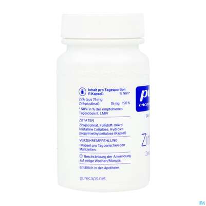 Zink Kapseln 15 Zinkpicolinat Pure Encapsulationsz13a 30st, A-Nr.: 5907779 - 06