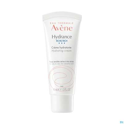 Sie sehen eine Packung Avene Hydrance Reichhaltige Feuchtig- Keitscreme 40ml, Produktbild: 05 Avene Hydrance Reichhaltige Feuchtig- Keitscreme 40ml, A-Nr.: 1505601 - 05