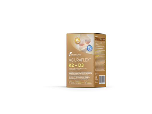 ACURAFLEX® K2 + D3 60 Kapseln – 2.000 I.E. Vitamin D3 + 100 μg Vitamin K2 (MK-7), A-Nr.: 6130749 - 01