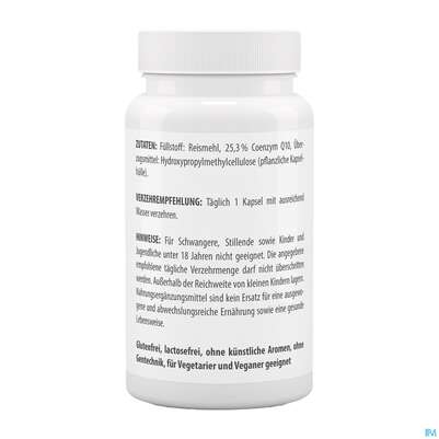 Coenzym Q10 Kapseln 100mg Vegan Ubichinon Vita World 100st, A-Nr.: 4836362 - 02