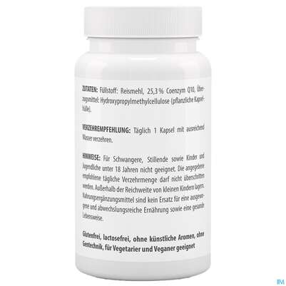Coenzym Q10 Kapseln 100mg Vegan Ubichinon Vita World 100st, A-Nr.: 4836362 - 03
