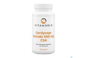 Cordyceps Sinensis-extrakt Kapseln Vegetarisch 500mg Vita World 100st, A-Nr.: 4836439 - 01