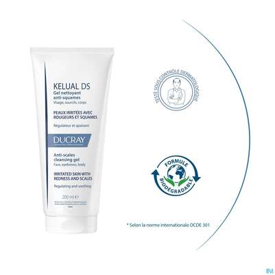 Sie sehen eine Packung Ducray Kelual Ds Reinigungsgel Neu 200ml, Produktbild: 12 Ducray Kelual Ds Reinigungsgel Neu 200ml, A-Nr.: 5862261 - 12