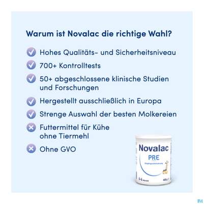 Sie sehen eine Packung Novalac Pre 400g, Produktbild: 09 Novalac Pre 400g, A-Nr.: 4162283 - 09