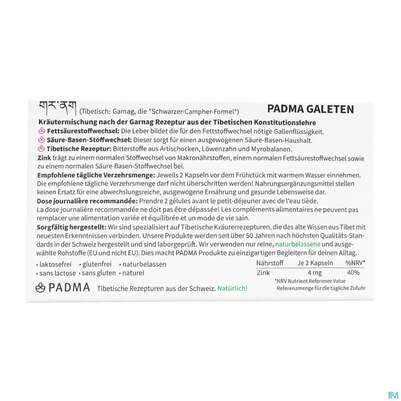 Padma Kapseln Galeten Fettstoffwechsel 60st, A-Nr.: 5750361 - 03
