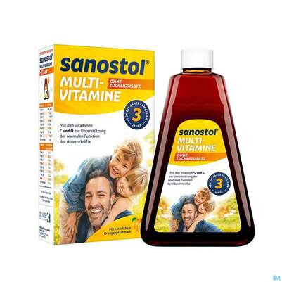 Sanostol Multivitamin/saft Ohne Zuckerzusatz 460ml, A-Nr.: 3945043 - 03