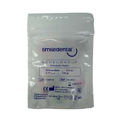 Sie sehen eine Packung Spangengummis 3/16 medium bunt, Produktbild: 01 Spangengummis 3/16 medium bunt, A-Nr.: 6123867 - 01