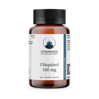 Sie sehen eine Packung Ubiquinol 100 mg, Produktbild: 01 Ubiquinol 100 mg, A-Nr.: 6041974 - 01