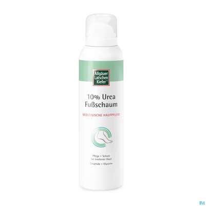 Sie sehen eine Packung Allgaeuer Latschenkiefer 10% Urea Fussschaum 150ml, Produktbild: 01 Allgaeuer Latschenkiefer 10% Urea Fussschaum 150ml, A-Nr.: 5883553 - 01