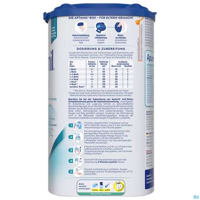 Aptamil Milch-fertignahrung Anti-reflux Spezialnahrung 800g, A-Nr.: 4882209 - 08