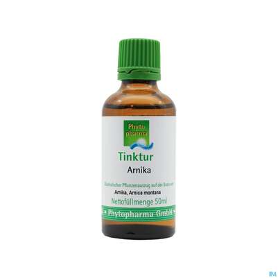 Sie sehen eine Packung Arnika Tinktur Phytopharma 50ml, Produktbild: 02 Arnika Tinktur Phytopharma 50ml, A-Nr.: 3107419 - 02