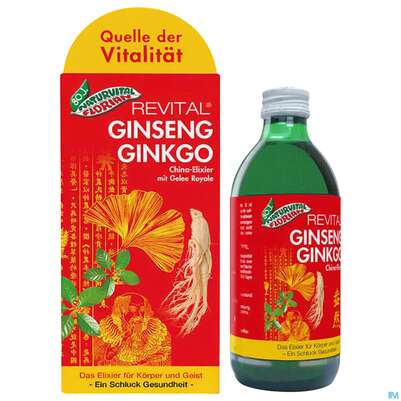 Sie sehen eine Packung Ginseng Ginkgo Revital China Elixier Bio Wein 16% Vol. 330ml, Produktbild: 03 Ginseng Ginkgo Revital China Elixier Bio Wein 16% Vol. 330ml, A-Nr.: 3961697 - 03