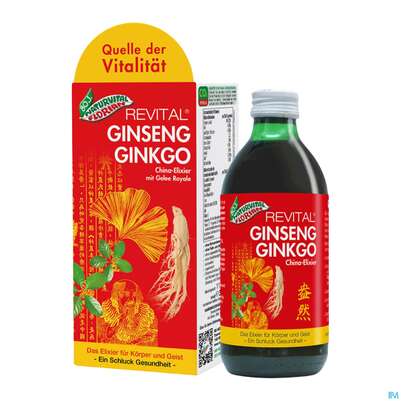 Sie sehen eine Packung Ginseng Ginkgo Revital China Elixier Bio Wein 16% Vol. 330ml, Produktbild: 10 Ginseng Ginkgo Revital China Elixier Bio Wein 16% Vol. 330ml, A-Nr.: 3961697 - 10