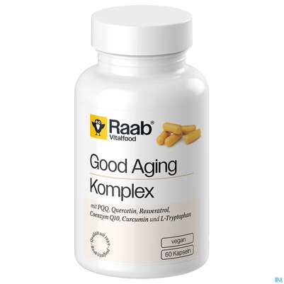 Sie sehen eine Packung Good Aging Komplex Kapseln Raab 60st, Produktbild: 01 Good Aging Komplex Kapseln Raab 60st, A-Nr.: 5912852 - 01